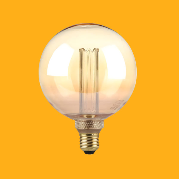 E27 4W(200Lm) LED Bulb Filament AMBER, G125, IP20, V-TAC, warm white light 1800K