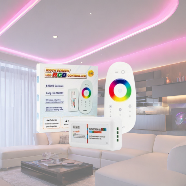 Mi-Light RGB kontroller, 1 tsooniline vastuvõtja + 2.4G/touch remote, 1 tsoon, raadiojuhtimine, timmitav, max10A, 1 kanal max. 6A