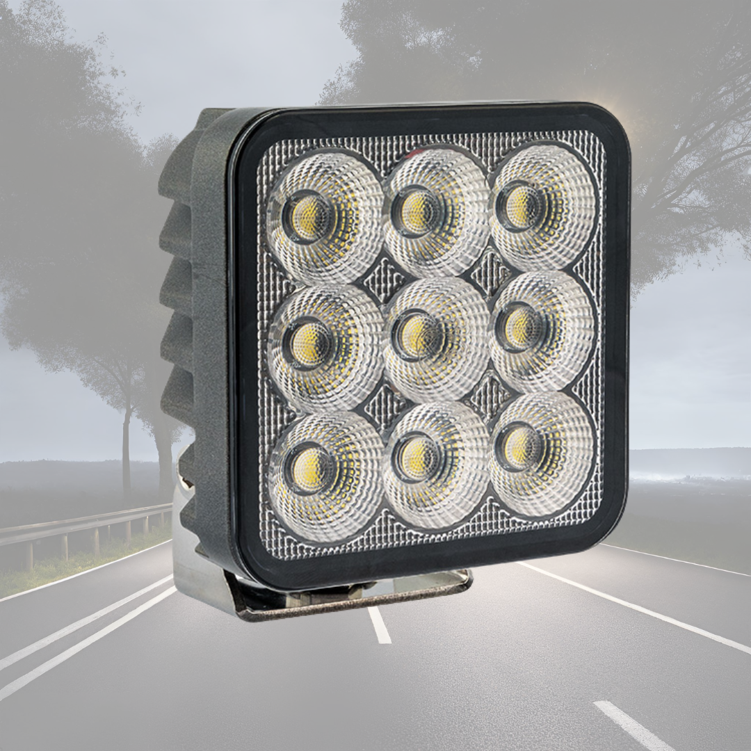 BULLPRO 9-32V 8100Lm LED work light, IP68, 2-pin DT, R23, R10, 01.00 x 101.00 x 45.00mm, square, cold white light 5000K