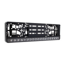 Derīgs TA_9-36V 7800Lm STRANDS(Zviedrija) LED numurzīmes rāmis ar iestrādātu LED bāru, kas spīd līdz 800m, premium kvalitāte, garantija 3 gadi, auksti balta gaisma 5000K
