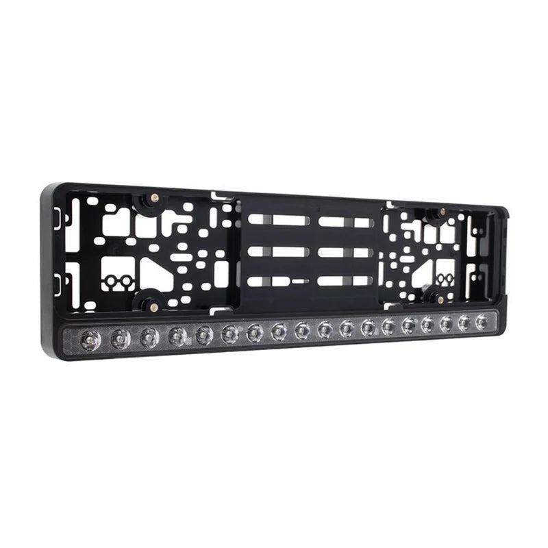 Derīgs TA_9-36V 7800Lm STRANDS(Zviedrija) LED numurzīmes rāmis ar iestrādātu LED bāru, kas spīd līdz 800m, premium kvalitāte, garantija 3 gadi, auksti balta gaisma 5000K