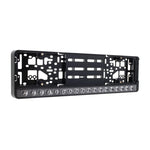 Derīgs TA_9-36V 7800Lm STRANDS(Zviedrija) LED numurzīmes rāmis ar iestrādātu LED bāru, kas spīd līdz 800m, premium kvalitāte, garantija 3 gadi, auksti balta gaisma 5000K