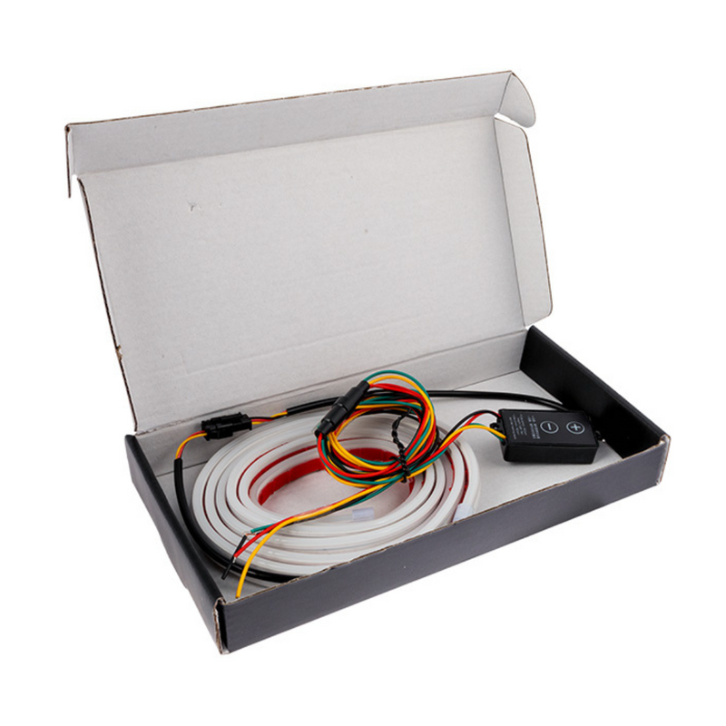 180cm LED lenta neon flex ūdensdroša lente- paredzēta uzstādīšanai uz auto virsbūves,pagriezienu rādītāju funkcija,komplektā vadi ar kontrolieri