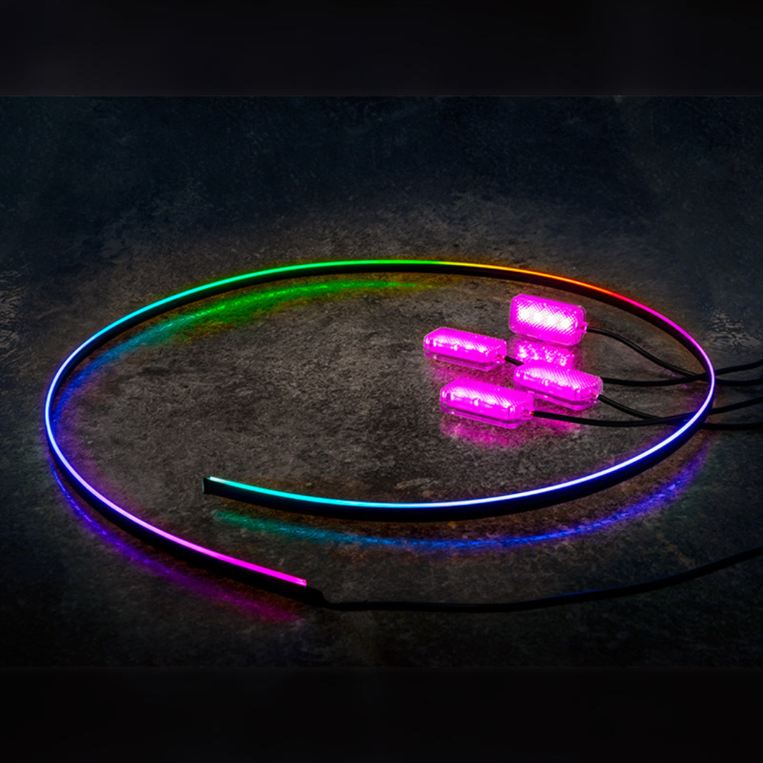 LED RGB interjera gaismu komplekts