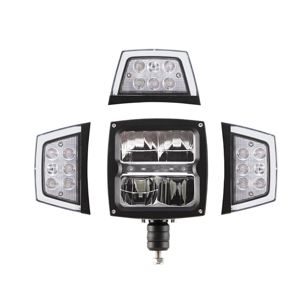 10-30V 20W(3600Lm un 1800Lm) STRANDS(Zviedrija) tuvās un tālās gaismas LED lampa, IP68,  A plow lamp, vada garums 3m, garantija 3 gadi, auksti balta gaisma 5500K