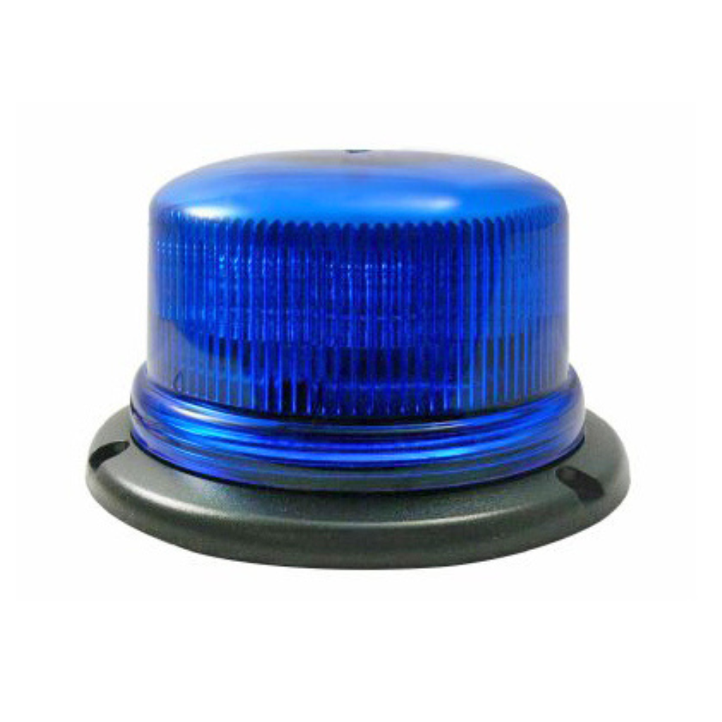 AXIXTECH LED bākuguns Ø142×80 mm, zila, 3 skrūvju stiprinājums, 8 LED, 11 režīmi, 12–24 V, ECE R65/R10