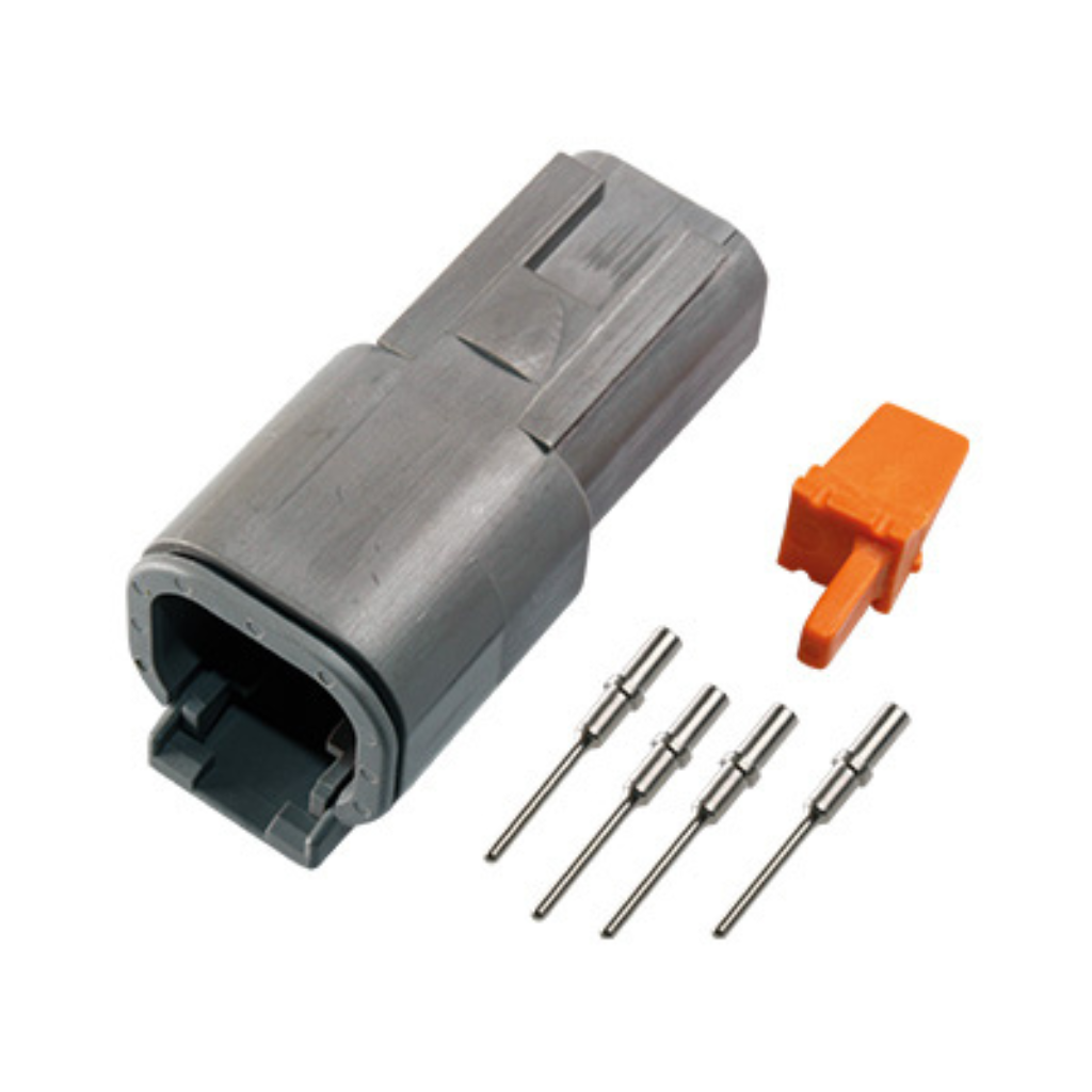 Savienotāju komplekts Deutsch, 4-pin DTM, 4-pin male connector (0.5mm²), DTM series
