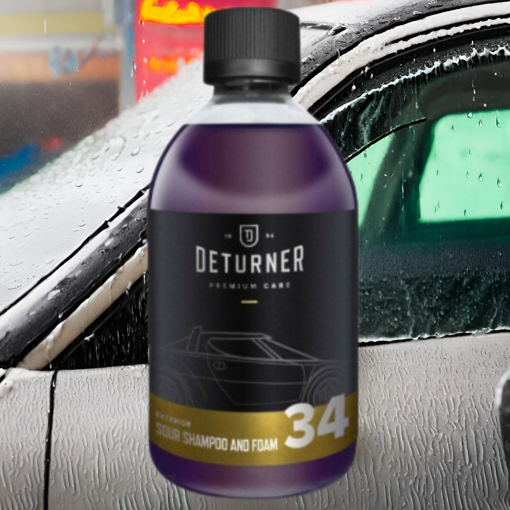Автомобильный шампунь для керамических покрытий (кислый pH)-DETURNER SOUR SHAMPOO AND FOAM 0.5L