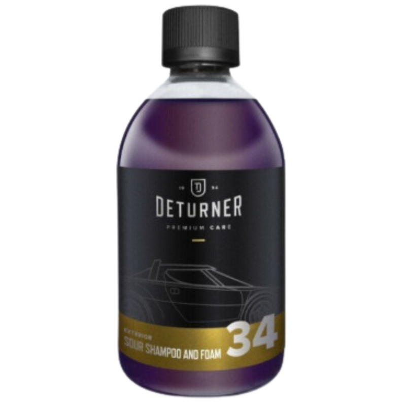 Bilschampo för keramiska beläggningar (surt pH) -DETURNER SOUR SHAMPOO AND FOAM 0,5L