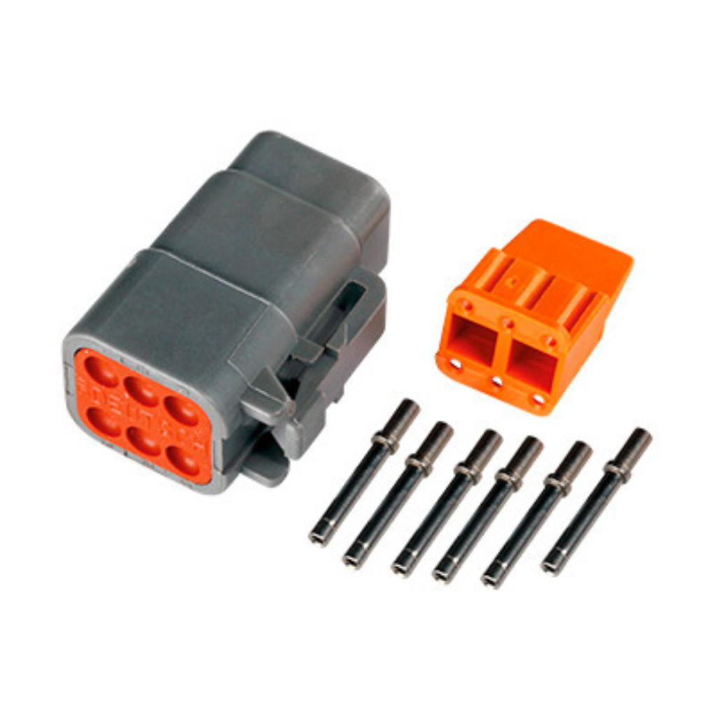 Deutsch DTM 6-pin savienotājs, mātīte, 0,5 mm²