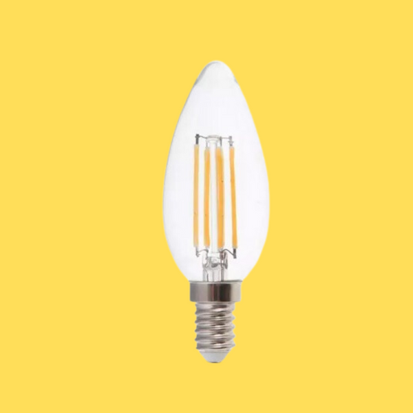 E14 6W(800Lm) LED Filament Candle spuldze, IP20, V-TAC, silti balta gaisma 2700K