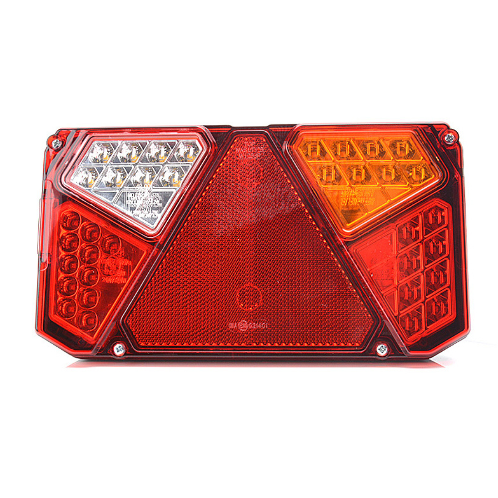 12-24V LED aizmugurējais lukturis piekabei, melns, labais, IP68