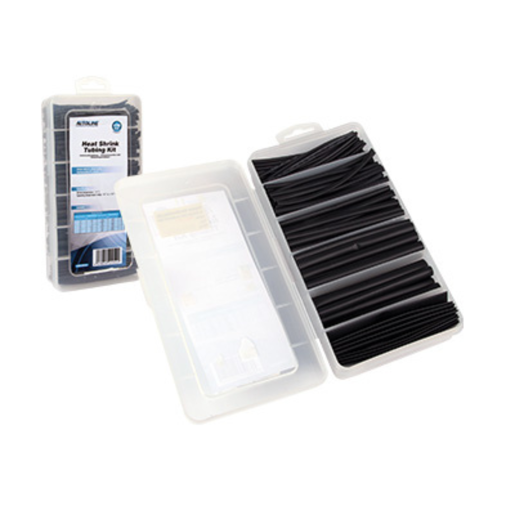 Siltuma saraušanās cauruļu komplekts, 2:1, melns, Ø 1,6–9,5 mm, 200 g