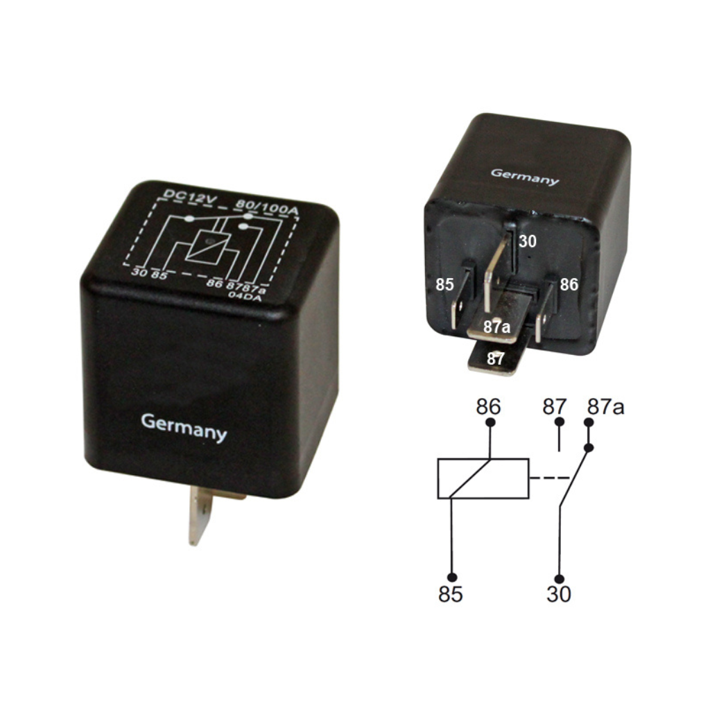 12V 100A Slēdža Releja Jaudas Modelis – 5-PIN (87a)