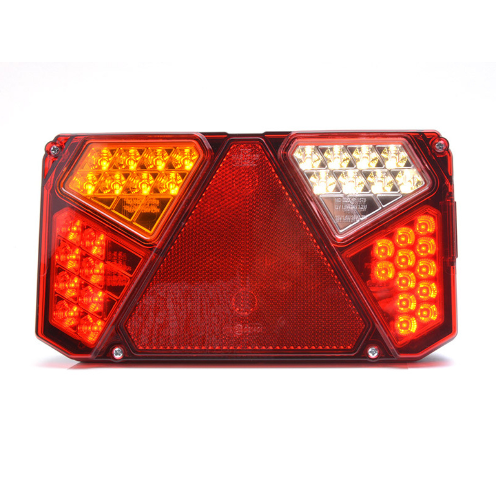 12-24V LED aizmugurējais lukturis piekabei, melns, kreisais, IP68