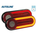 12-24V LED Rear Light, oval, IP67, 290x107x28mm