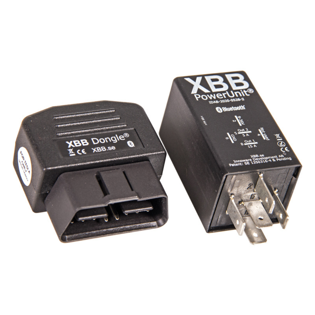 Papildlukturu pieslēguma komplekts ar XBB dongle un bezvadu vadības releju 9–36 V 15 A + 5 A