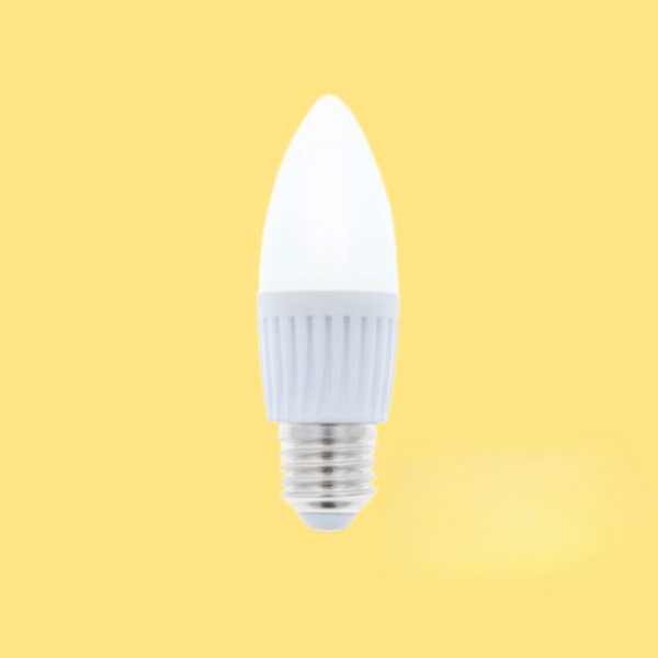 E27 10W(900Lm) LED Bulb ceramic, C37, IP20, warm white light 3000K