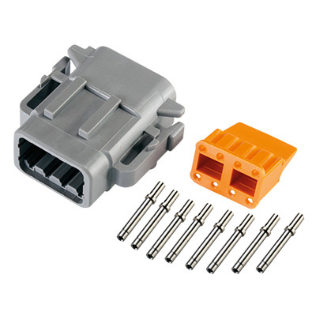 Deutsch DTM 8-pin savienotājs, mātīte, 0,5 mm²