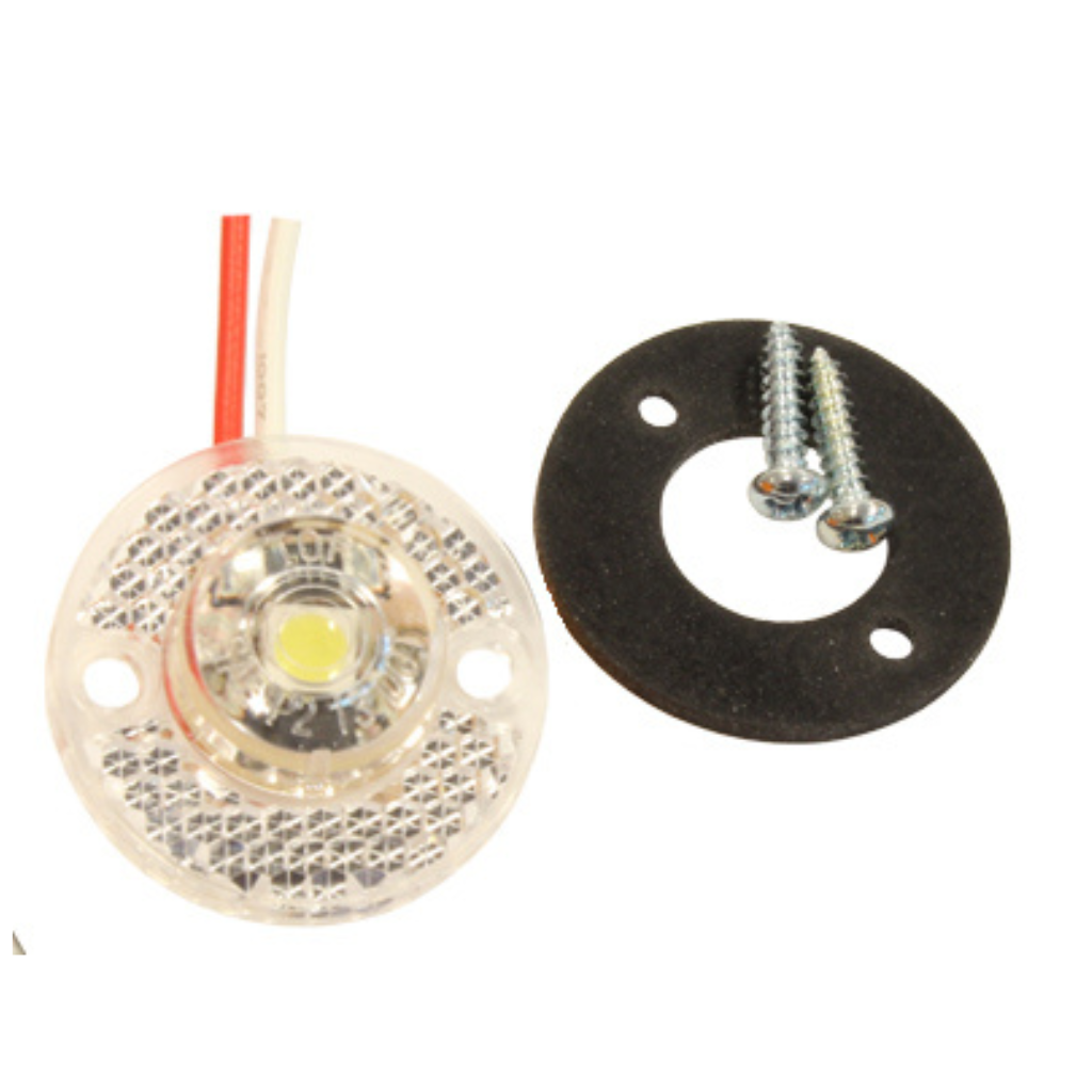 12-24V LED marker light, round, white