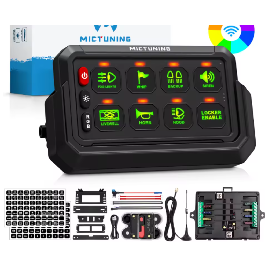 Universāls vadības panelis 12 pogu 12V-24V, bezvadu, regulējams RGB krāsu spilgtums automašīnām, bezceļu kravas automašīnām,