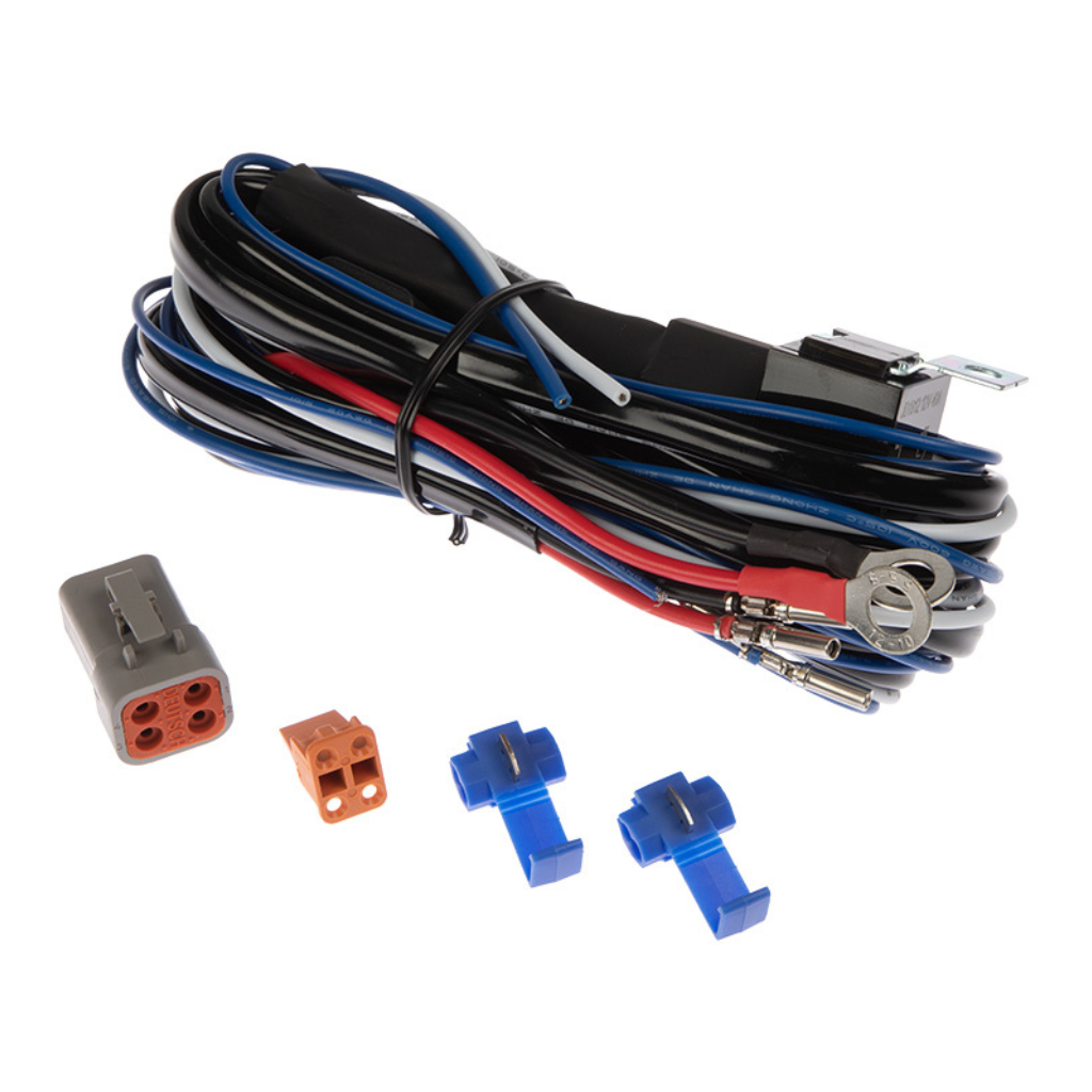 12V Elektroinstalācijas komplekts 4 kontaktu DTP Deutsch vadu komplekts, 2,5 mm² kabeļi, 4 kontaktu 12V 40A relejs, 25A drošinātājs