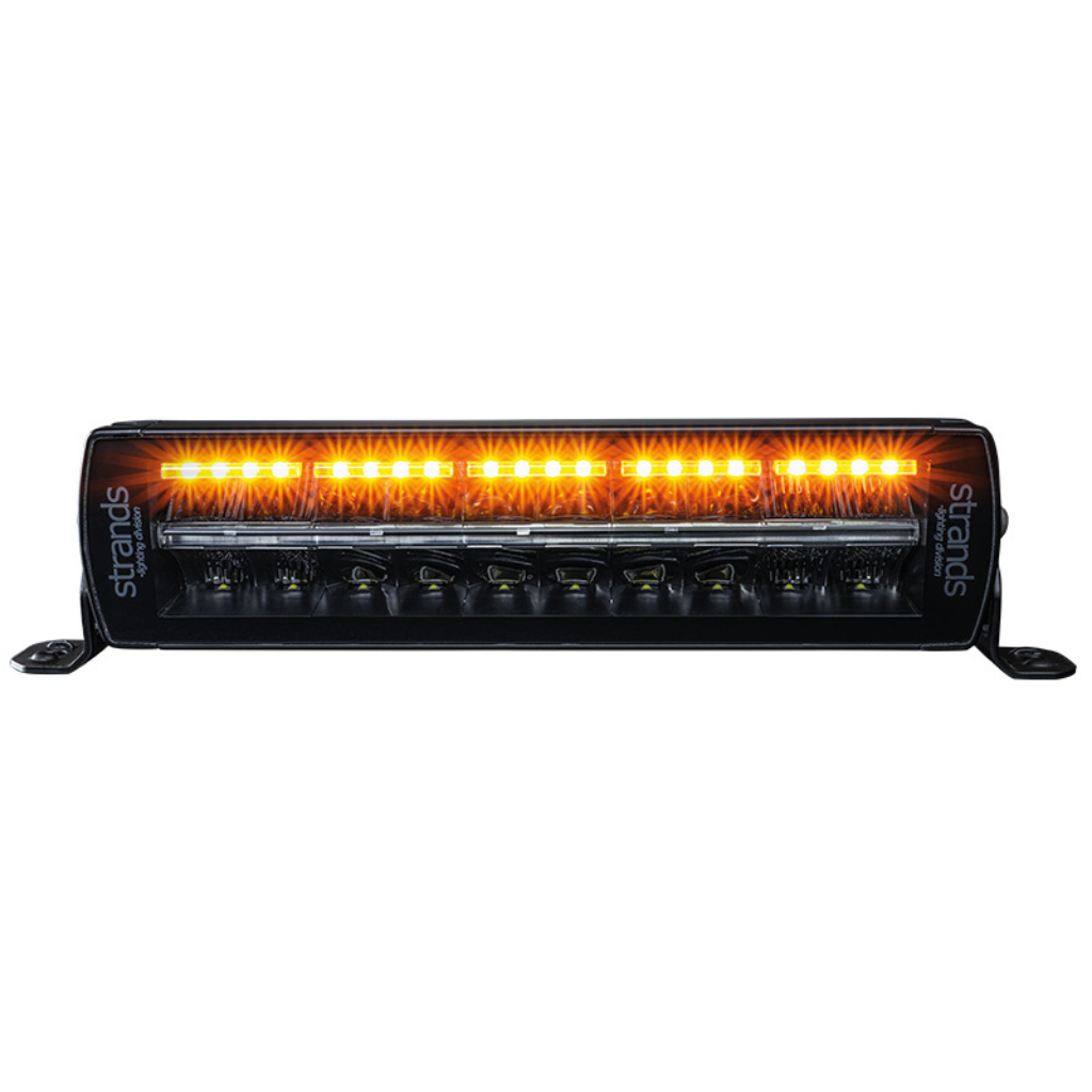 STRANDS Siberia DR 12" – LED-ramp med varningsljus, 100 W / 8000 lm, 9–35 V, IP67/69K, ECE R65, 31 cm