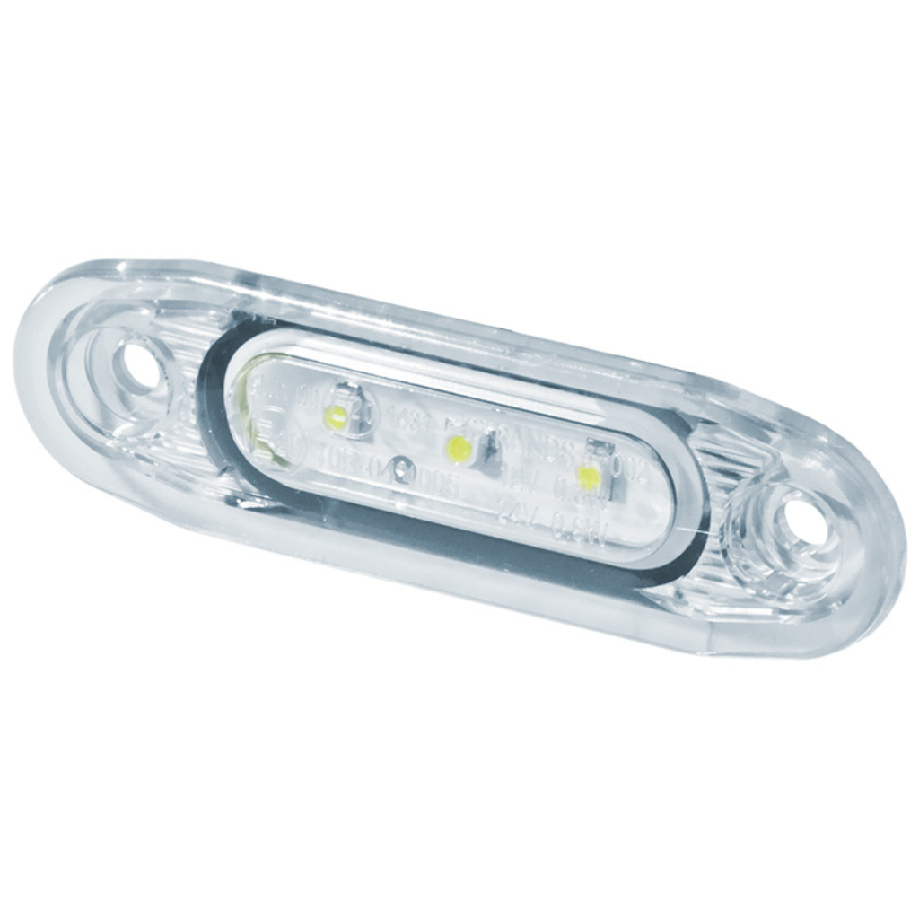 STRANDS – LED gabariidituli, valge, 12–24 V, IP66/68, 79 × 25 × 15 mm, juhe 5 m