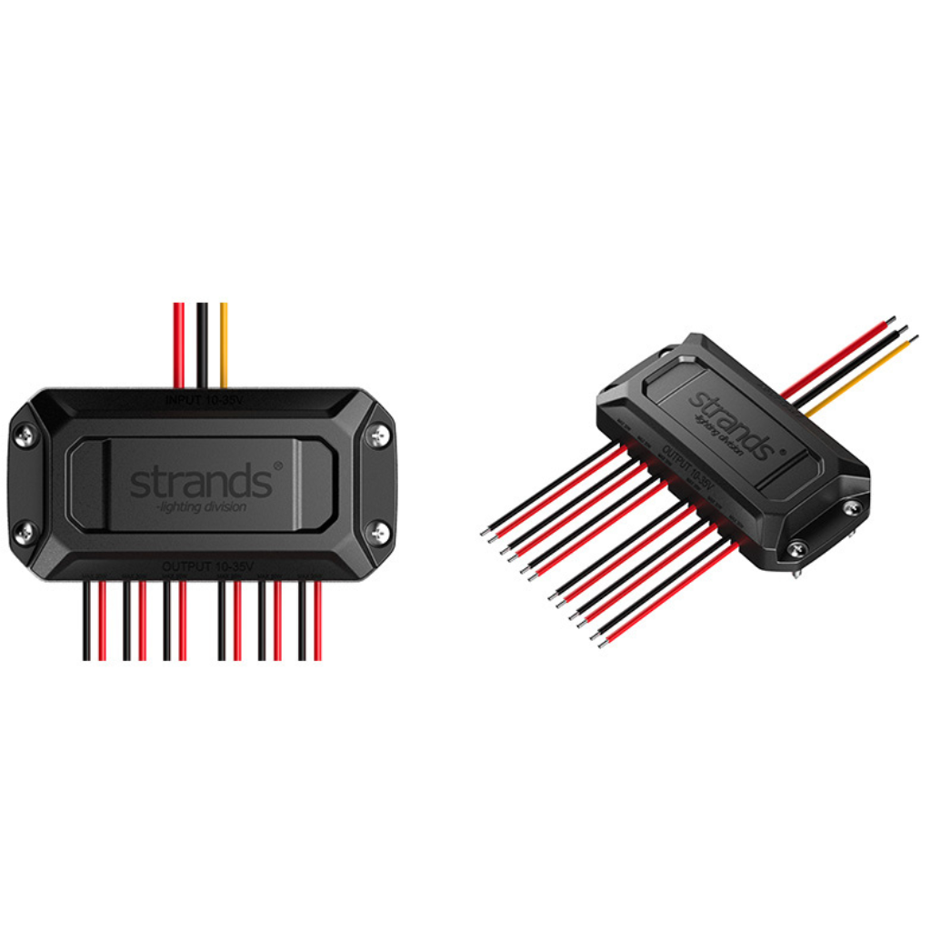 STRANDS 10-35V LED STROBO kontrolieris, IP68, 100.00 x 17.00 x 50.00mm, melns