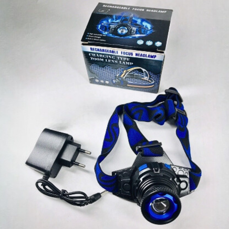 Led headlamp, built-in battery, charging type 220v power supply unit, adjustable beam angle