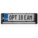 OPTIBEAM 12-24V 12 LED atpakaļskata nummuru apgaismojums, IP68, R148, R10, auksti balta gaisma 5300K