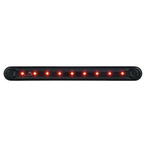 OPTIBEAM Dark Phantom LED gabarītlukturis sarkans, 10–36 V, IP67, 9 LED, 239,4 mm, 2 kontaktu atvērtais kabelis