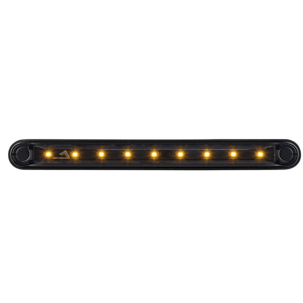 OPTIBEAM LED gabarītgaisma Dark Phantom, dzeltena, 10-36V, IP67, 239 mm
