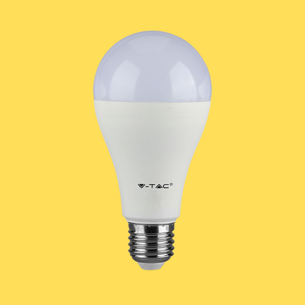 E27 17W(1521Lm) светодиодная лампа, A65, V-TAC SAMSUNG PRO, гарантия 5 лет, теплый белый свет 3000K