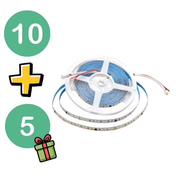 Pris per 1m_10W/m(800Lm/m) IC Programmerbar 120 LED Tape, V-TAC, vattentät IP20, 24V, varmvitt ljus 3000K
