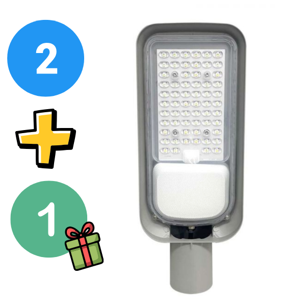 50W(4270Lm) LED gatlykta, V-TAC, IP65, svart, neutralvitt ljus 4000K