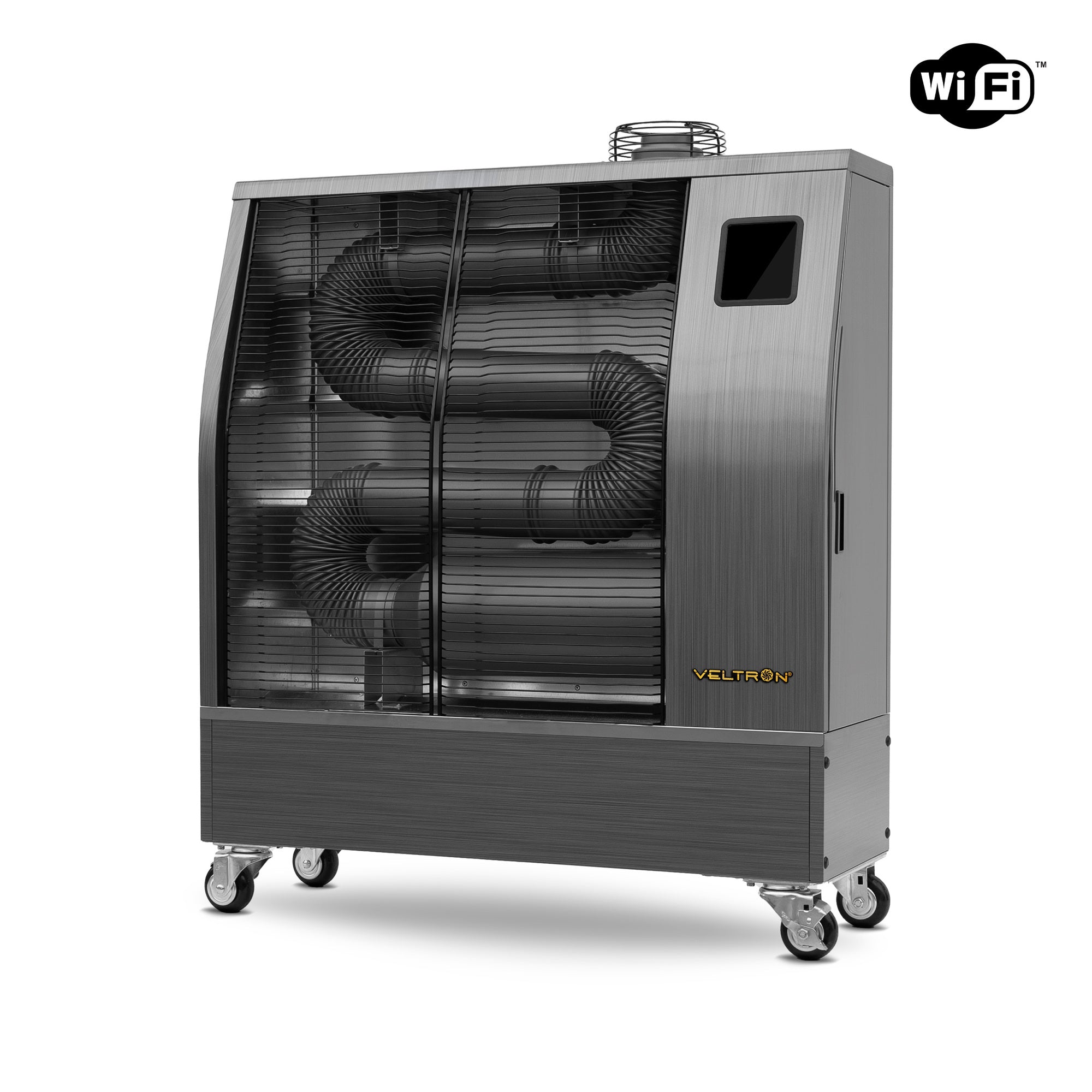 Veltron DHOE-120 infrasarkanais dīzeļsildītājs ar Wi-Fi, 14 kW, apsildāmā platība 55–88 m², 30 l tvertne, LCD skārienekrāns un tālvadība