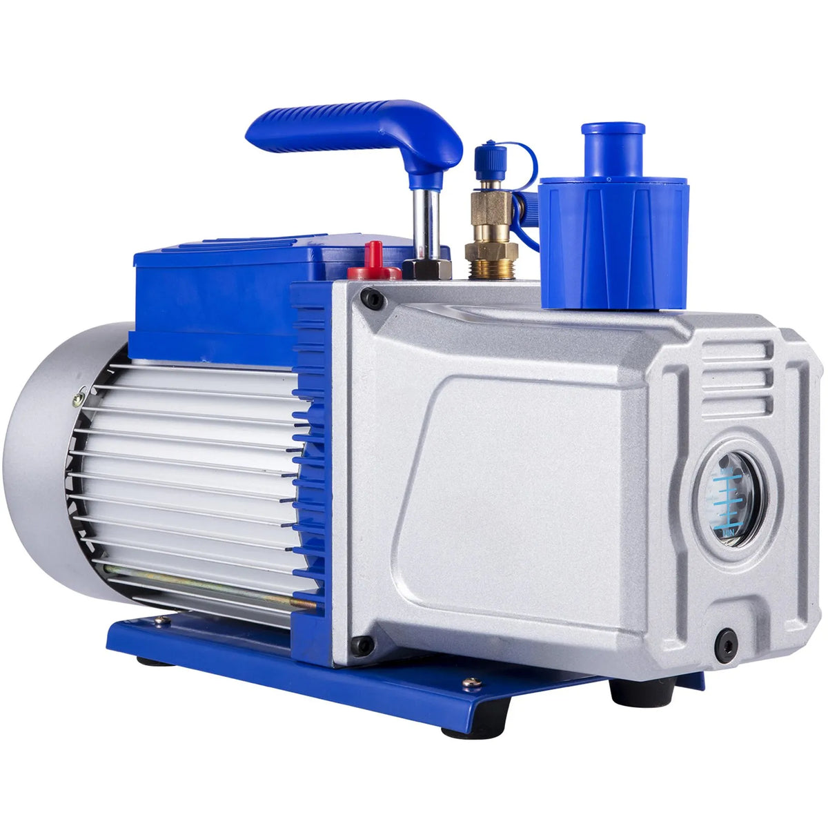 VEVOR divpakāpju rotācijas lāpstiņu HVAC vakuuma sūknis 717 l/min, 746 W (1 ZS), galīgais vakuums 0,3 Pa, paredzēts automobiļu A/C sistēmu vakuumēšanai un remontam