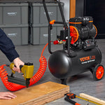 VEVOR gaisa kompresors 24 L, 1450 W, 3,35 CFM @ 90 PSI, maksimālais spiediens 116 PSI (8 bar)