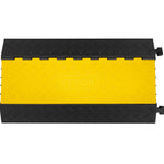 VEVOR 5-канальные резиновые кабельные ограждения, прочные кабельные рампы, грузоподъемность 30 000 кг, 5 отделений, защитная рампа для перехода проводов и кабелей, подходит для проезжей части и дорожных неровностей.