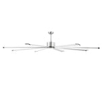 VEVOR 244 cm alumīnija griestu ventilators bez apgaismojuma, ar tālvadības pulti, matēti niķeļa krāsā
