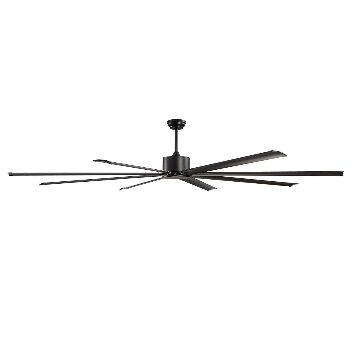 VEVOR 244 cm alumīnija griestu ventilators bez apgaismojuma, tālvadība, līdzstrāvas motors, melns