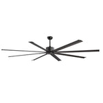 VEVOR 244 cm alumīnija griestu ventilators bez apgaismojuma, tālvadība, līdzstrāvas motors, melns