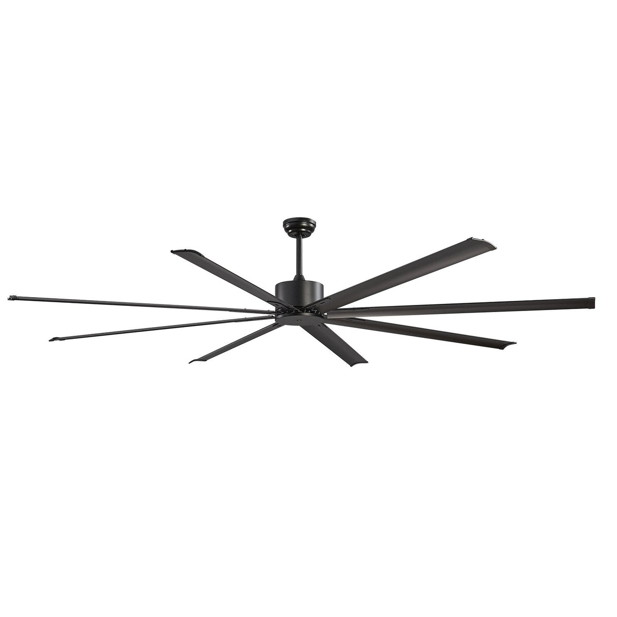 VEVOR 244 cm alumīnija griestu ventilators bez apgaismojuma, tālvadība, līdzstrāvas motors, melns