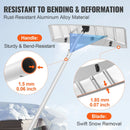 VEVOR Sniega jumta lāpsta, 63,5 cm asmens, 640 cm alumīnija kāts ar rullīšiem jumta aizsardzībai, neslīdošs rokturis, viegli saliekama un lietojama jumta, automašīnas sniega un slapjo lapu tīrīšanai