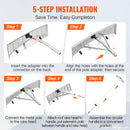 VEVOR Sniega jumta lāpsta, 63,5 cm asmens, 640 cm alumīnija kāts ar rullīšiem jumta aizsardzībai, neslīdošs rokturis, viegli saliekama un lietojama jumta, automašīnas sniega un slapjo lapu tīrīšanai