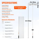 VEVOR Sniega jumta lāpsta, 63,5 cm asmens, 640 cm alumīnija kāts ar rullīšiem jumta aizsardzībai, neslīdošs rokturis, viegli saliekama un lietojama jumta, automašīnas sniega un slapjo lapu tīrīšanai