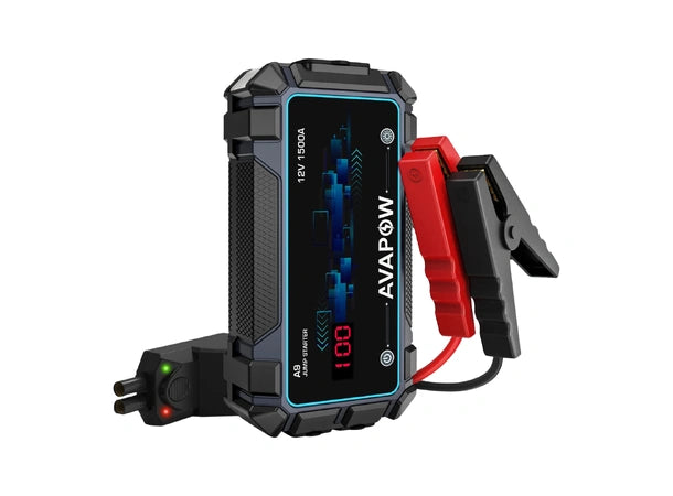 Avapow A9 Plus 12V bilstart 2000A bilbatteristart trådlös laddning 12000mAh ström