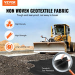 VEVOR Neausts ģeotekstils 4,57 x 6,1 m, 136 g/m² ainavu labiekārtošanai, pastiprināts dārza nezāļu ierobežošanas segums, drenāžas audums franču drenām, zemes seguma nezāļu kontroles audums