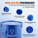 VEVOR frī eļļas spainis, 30 L, oglekļa tērauds, rūsēšanas izturīgs pārklājums, vāks, bloķēšanas atsperes, filtra maisiņš, zils